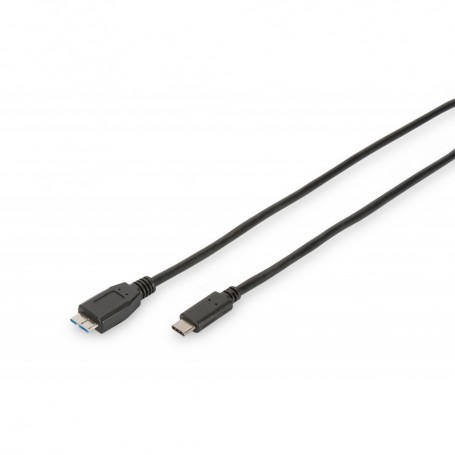 USB Type-C conexión cable, type C to micro B M/M, 1.0m, 3A, 5GB, 3.0 Version, bl