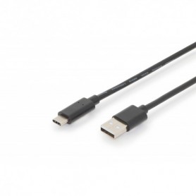 USB Type-C conexión cable, type C to A M/M, 3,0 m, 3 A, 480 MB, 2.0 Version, bl