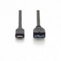 USB Type-C conexión cable, type C to micro B M/M, 1,0m, totalmente equipado, Gen2, 3 A, 10 GB, Versión 3.1, CE, negro