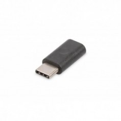 USB Type-C adaptador, type C to micro B M/F, 3A, 480MB, 2.0 Version, bl