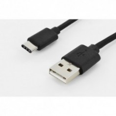 USB Type-C conexión cable, type C to A M/M, 1,8 m, 3 A, 480 MB, 2.0 Version, bl