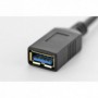USB Type-C adaptador cable, type C to A M/F, 0,15m, 3A, 5GB, 3.0 Version, bl