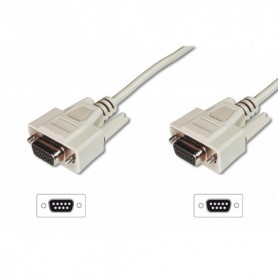 Cable de transmisión de datos, D-Sub9 F/F cable, 5.0m, serial, moldeado, be