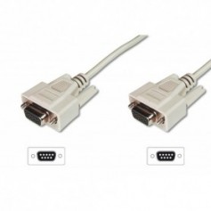 Cable de transmisión de datos, D-Sub9 F/F cable, 5.0m, serial, moldeado, be