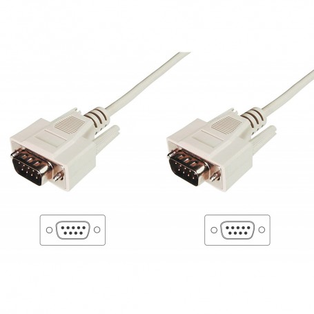 Cable de transmisión de datos, D-Sub9 M/M, 3.0m, serial, moldeado, be