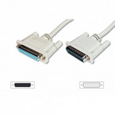 Cable de extensión transferencia de datos, D-Sub25 M/F cable, 3.0m, serial/paralelo, moldeado be