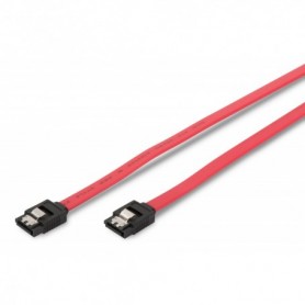 Cable de conexión SATA, tipo-L, con pestillo de cierre F/F, 0.5m, recto SATA II/III, re