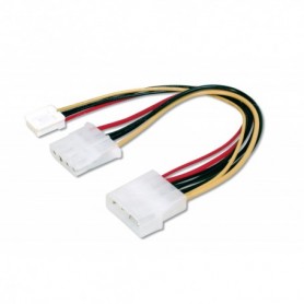 Cable de alimentación interna tipo Y 0.20m, IDE - IDE + floppy connector,