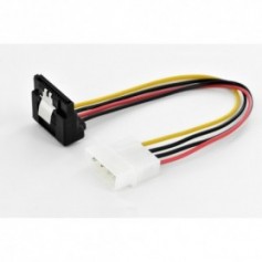 Cable de corriente interna M/F, 0.2m, IDE 5.25" - SATA 15-pin 90° interlock,
