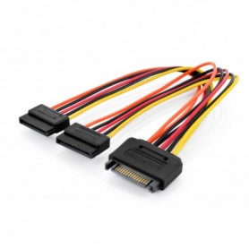 Cable de alimentación interna tipo Y M/F/F, 0.3m, SATA 15-pin - 2x SATA 15-pin,