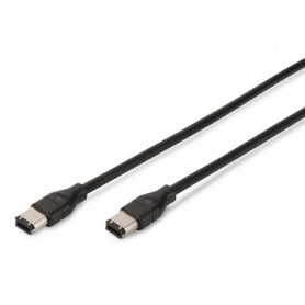 Cable de conexión FireWire 400, 6pines M/M, 3.0m, IEEE 1394-2008, negro