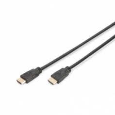 Cable de conexión HDMI Alta velocidad, tipo A M/M, 2.0m, w/Ethernet, Ultra HD 60p, dorado, negro