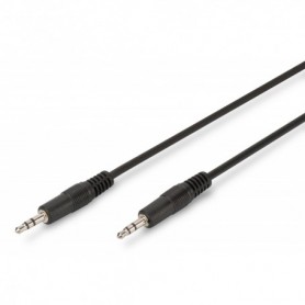 Cable de conexión de audio, estéreo de 3,5 mm 1.50m, CCS, 2x0.10/10, M/M, Negro