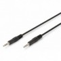 Cable de conexión de audio, estéreo de 3,5 mm 2.50m, CCS, 2x0.10/10, M/M Negro