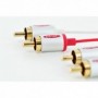Cable RCA, 2x RCA M/M, 2,5m, stereo, shielded, cotton, gold, si/bl