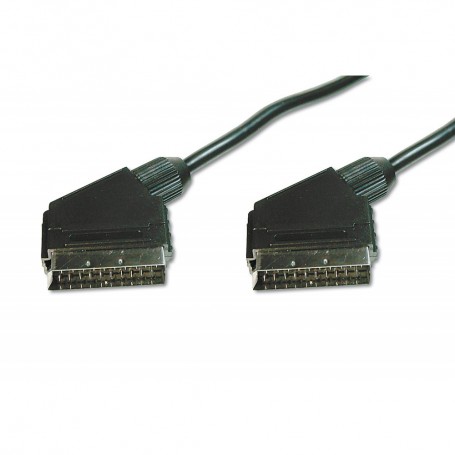 Cable de conexión de vídeo y audio, conexión de audio y vídeo de 21 pines 1,50m, CCS, 21x6/0,1mm, blindado, M/M, negro